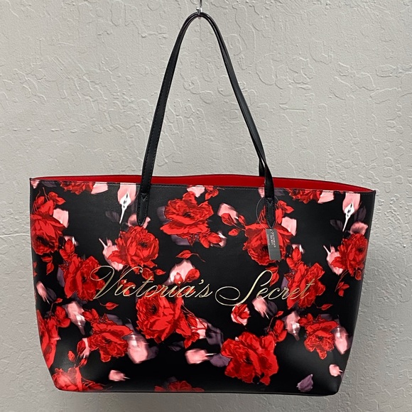 🌹 VICTORIA RED ROSE TOTE BAG - Picture 2 of 6